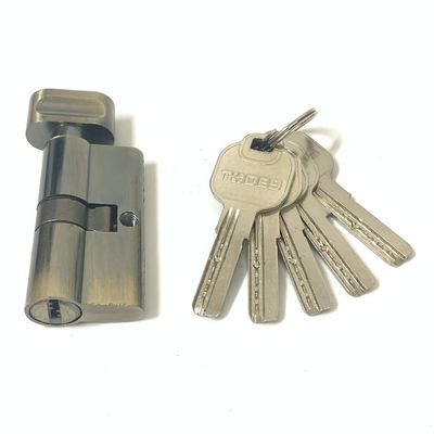 quality  60mm Zinc Cylinder Lock Single Open Euro Profile Cylinders With Brass Or Iorn Key factory