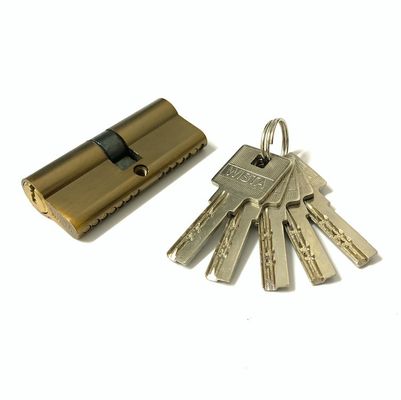 quality  Euro Profile Zinc Brass Cylinder 80mm Door Cylinder Lock Replacement factory