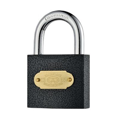 quality  20mm Black Color Thick Iron Padlock - Heavy Duty Security Padlock for Industrial Use factory