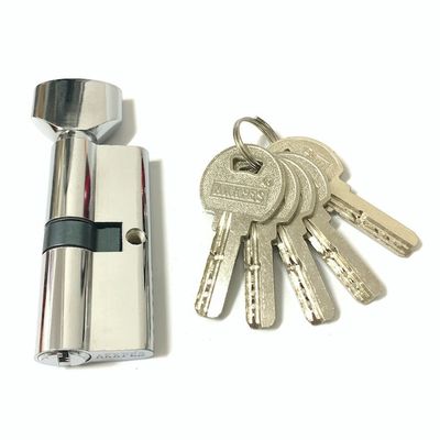 Silver Single Cylinder Lock 70mm Lock Cylinder With Brass Pins Or Iron Pins