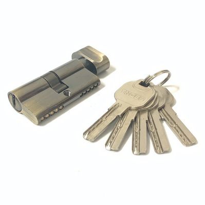 60mm Zinc Cylinder Lock Single Open Euro Profile Cylinders With Brass Or Iorn Key