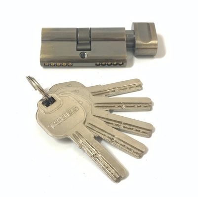 60mm Zinc Cylinder Lock Single Open Euro Profile Cylinders With Brass Or Iorn Key