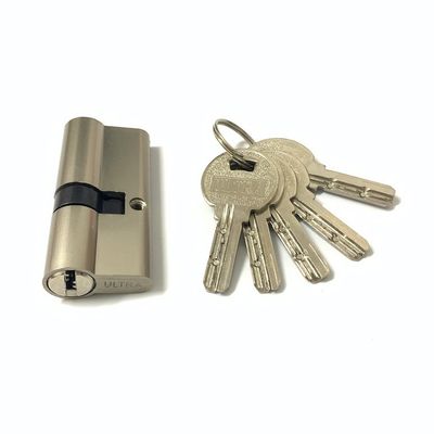 Custom Size Double Lock Cylinder Zinc Alloy Euro Cylinder 70mm With Brass Or Iorn Key