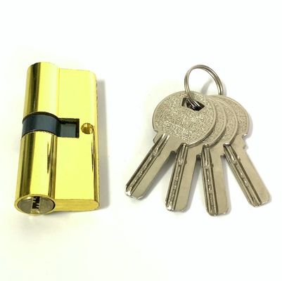 Customized 70mm Cylinder Lock Golden Key Cylinder Lock