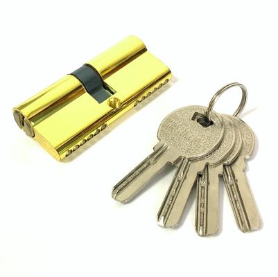 Customized 70mm Cylinder Lock Golden Key Cylinder Lock