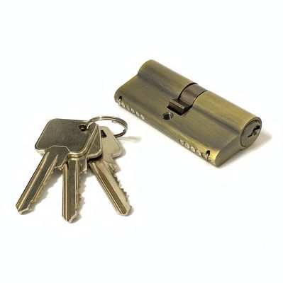 Brass Euro Cylinder Lock 70mm Double Sided Cylinder Lock Customized
