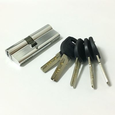 Double Open Aluminum Brass Cylinder 70mm Cylinder Lock For Door
