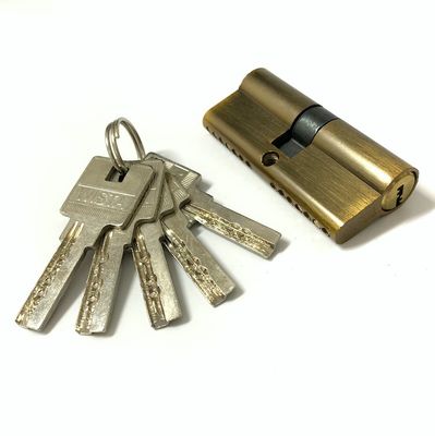 Euro Profile Zinc Brass Cylinder 80mm Door Cylinder Lock Replacement