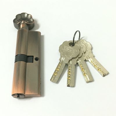 90mm Zinc Brass Cylinder Single Open Euro Profile Lock With Brass Or Iorn  Key