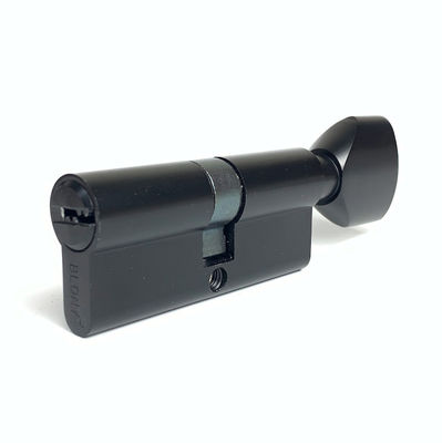 70mm Zinc Brass Cylinder Single Open Cylinder Door Lock Black With Solid Zinc Core