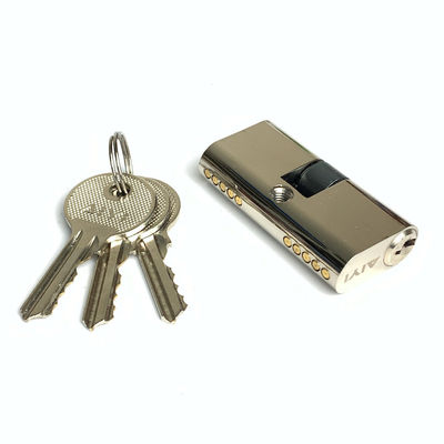 Silver Small Oval Cylinder Lock Customized Door Cylinder Replacement 54mm