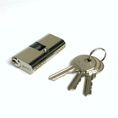 Silver Small Oval Cylinder Lock Customized Door Cylinder Replacement 54mm