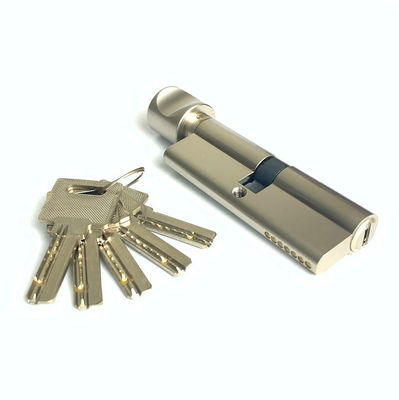 85mm Brass Cylinder Lock Single Open Cylinder Door Locks Silver