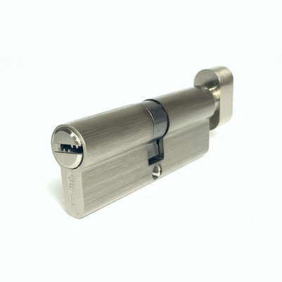 80mm Knob Cylinder Lock Custom Size Single Thumbturn Cylinder Silver