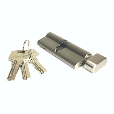 80mm Knob Cylinder Lock Custom Size Single Thumbturn Cylinder Silver
